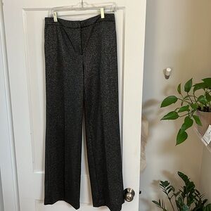 Rachel Zoe black sparkle wide leg pants size 6